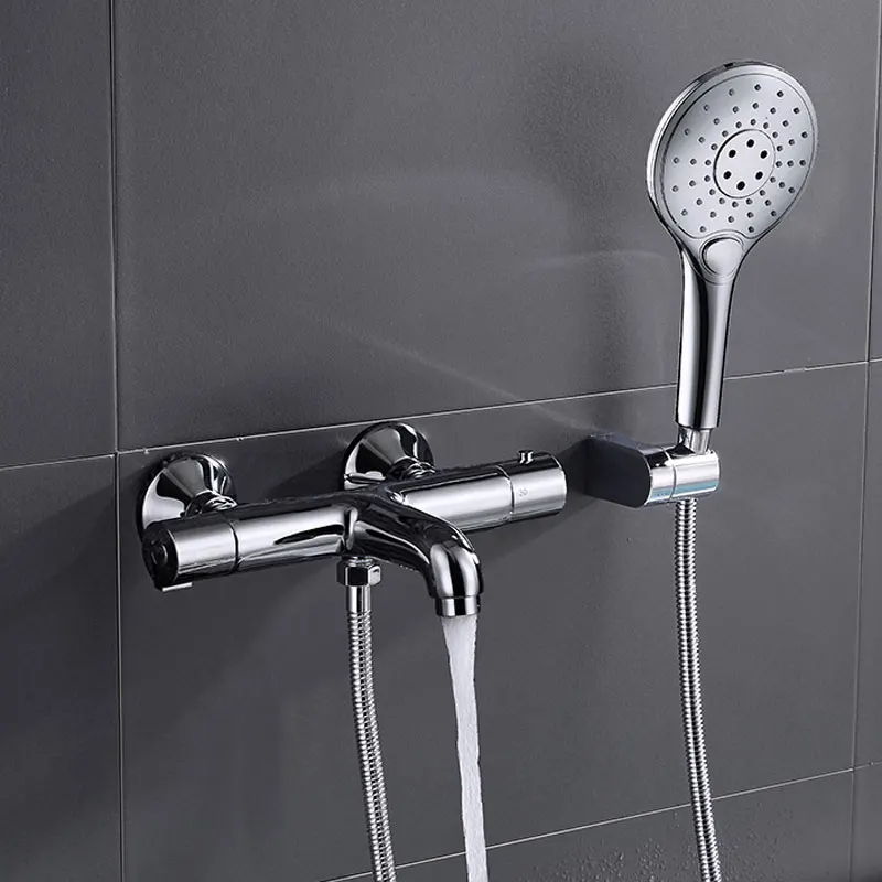 Медный термостат смеситель для душа латунный термостатический ванна под