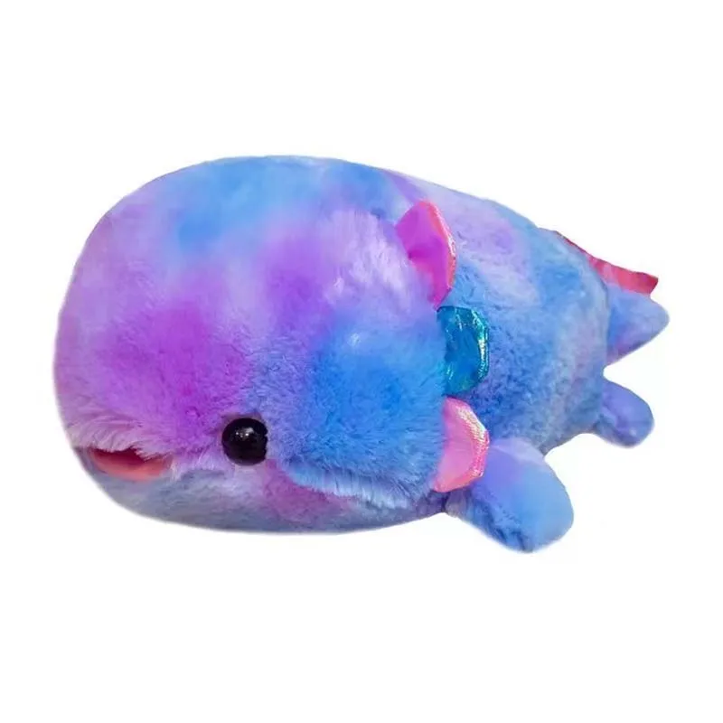 

Rainbow Colour Cute Axolotl Fish Plush Toy Cynops Dinosaur Stuffed Animals Plushie Dolls Fantastic Soft Body Pillows for Kids
