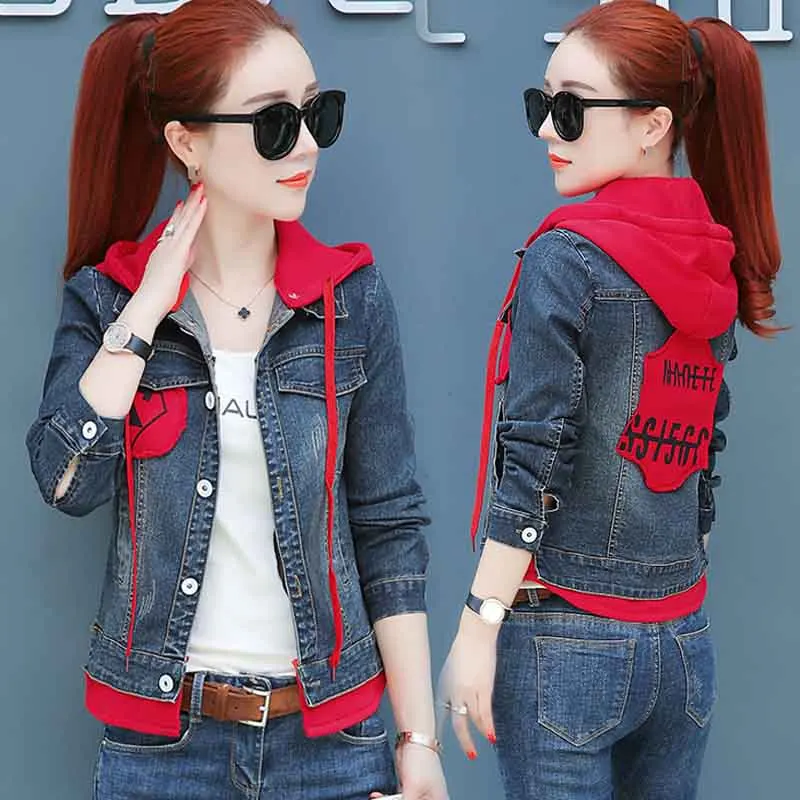 Женская джинсовая куртка с длинным рукавом новинка весны 2020 - Цена: 2141