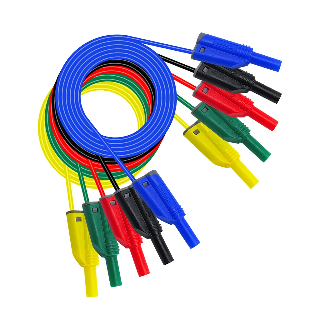5 шт. тестовый провод свинцовый зонд 4 мм 14awg силиконовый банан в Банановый штекер