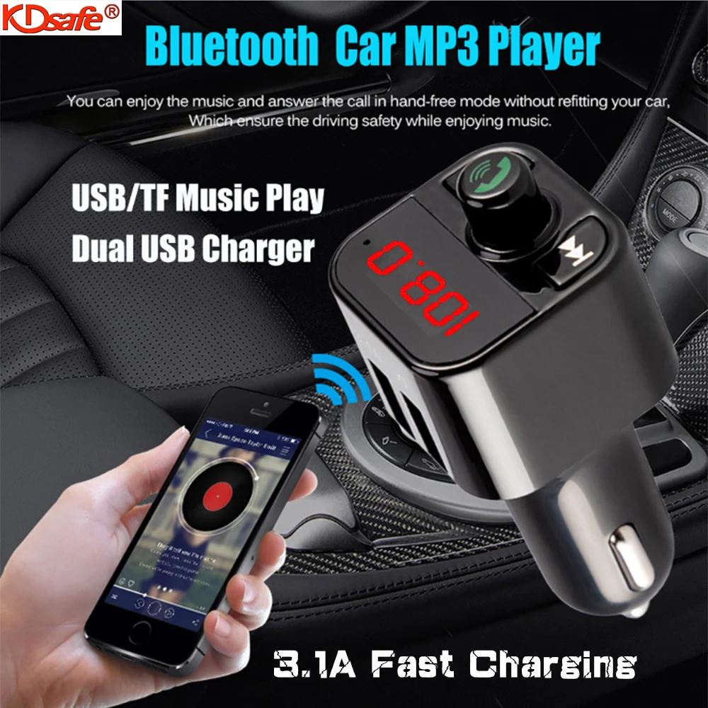 Автомобильный комплект громкой связи KDsafe Bluetooth 5 0 быстрое зарядное устройство А с