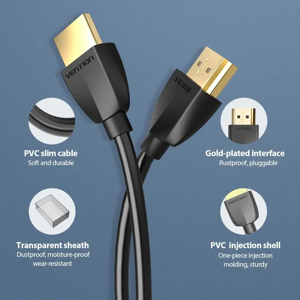 Кабель Vention HDMI в 2 0 HDR 4 k @ 60Hz для разветвителя удлинитель 1080P 3D кабель PS4 HDTV