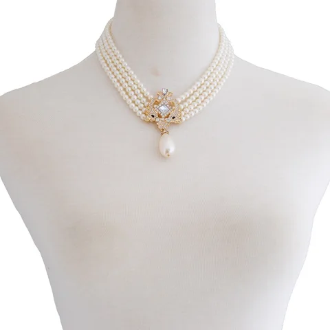 Новое роскошное Эффектное свадебное ожерелье Стразы чокер многослойное женское ожерелье ювелирные изделия