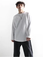 mens long sleeve t shirt spring and autumn new round collar casual daily fashion trend plain color loose large size t shirt