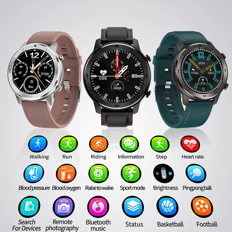 Смарт часы для мужчин ip68 трекер сердечного ритма Браслет smartwatch band