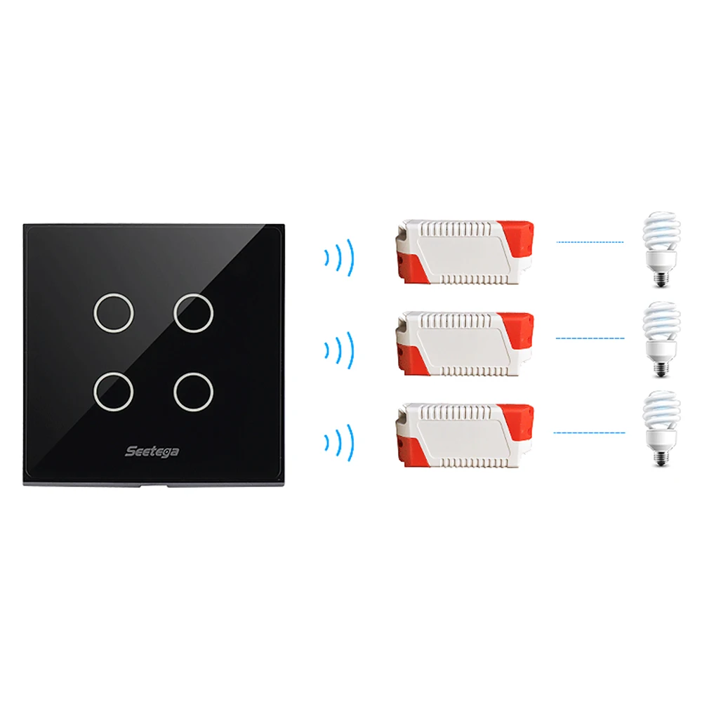 Настенный выключатель с поддержкой Alexa Google Home 1/2/3 клавиш Wi Fi|Выключатели| |