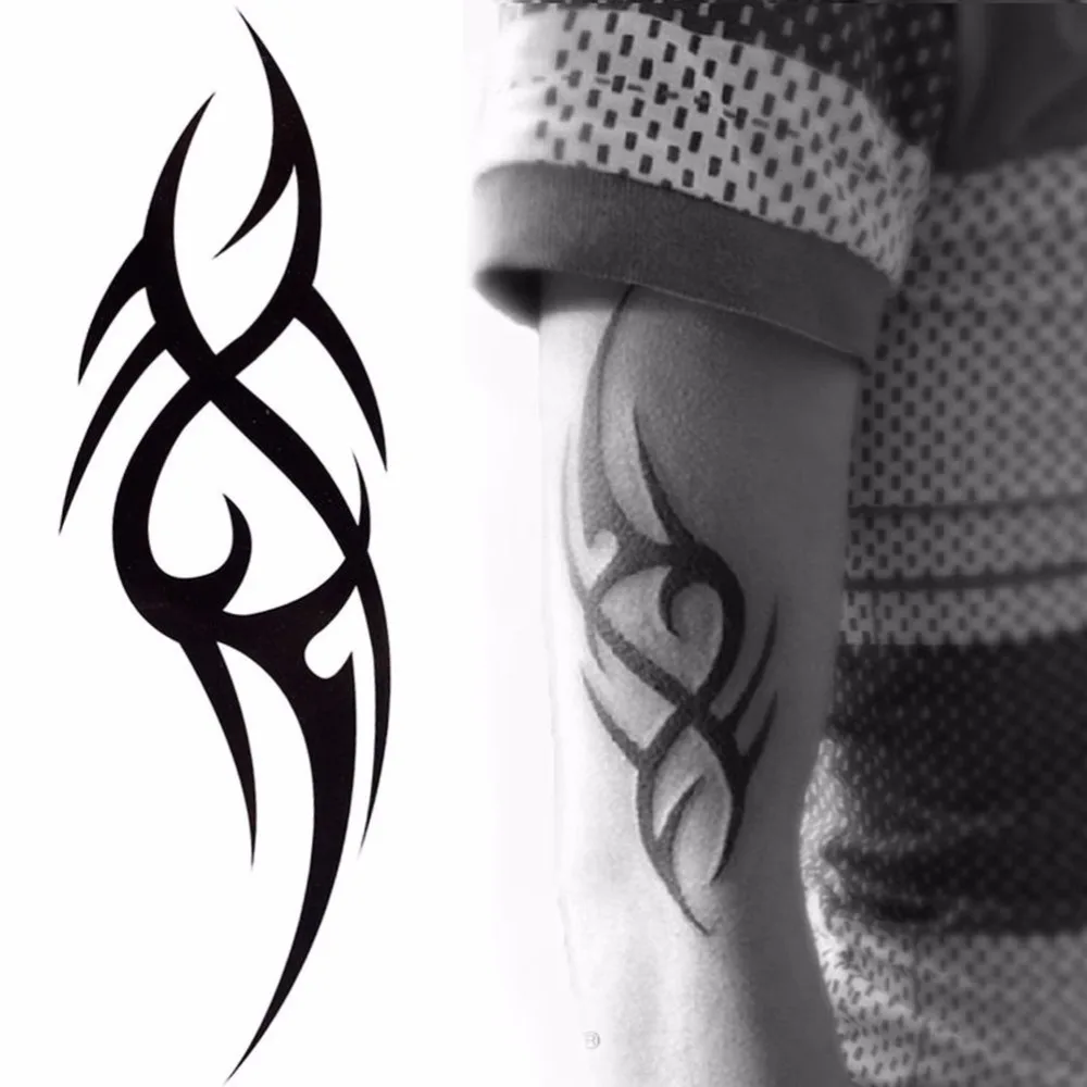 

Стильные 3D Новые мужские временные тату-наклейки с рукавом до локтя, тату-наклейки, татуировки для боди-арта, инструменты для красоты для ма...