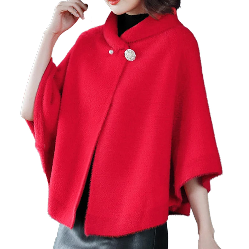 Новинка Женский вязаный норковый кашемировый кардиган свитер куртка женская