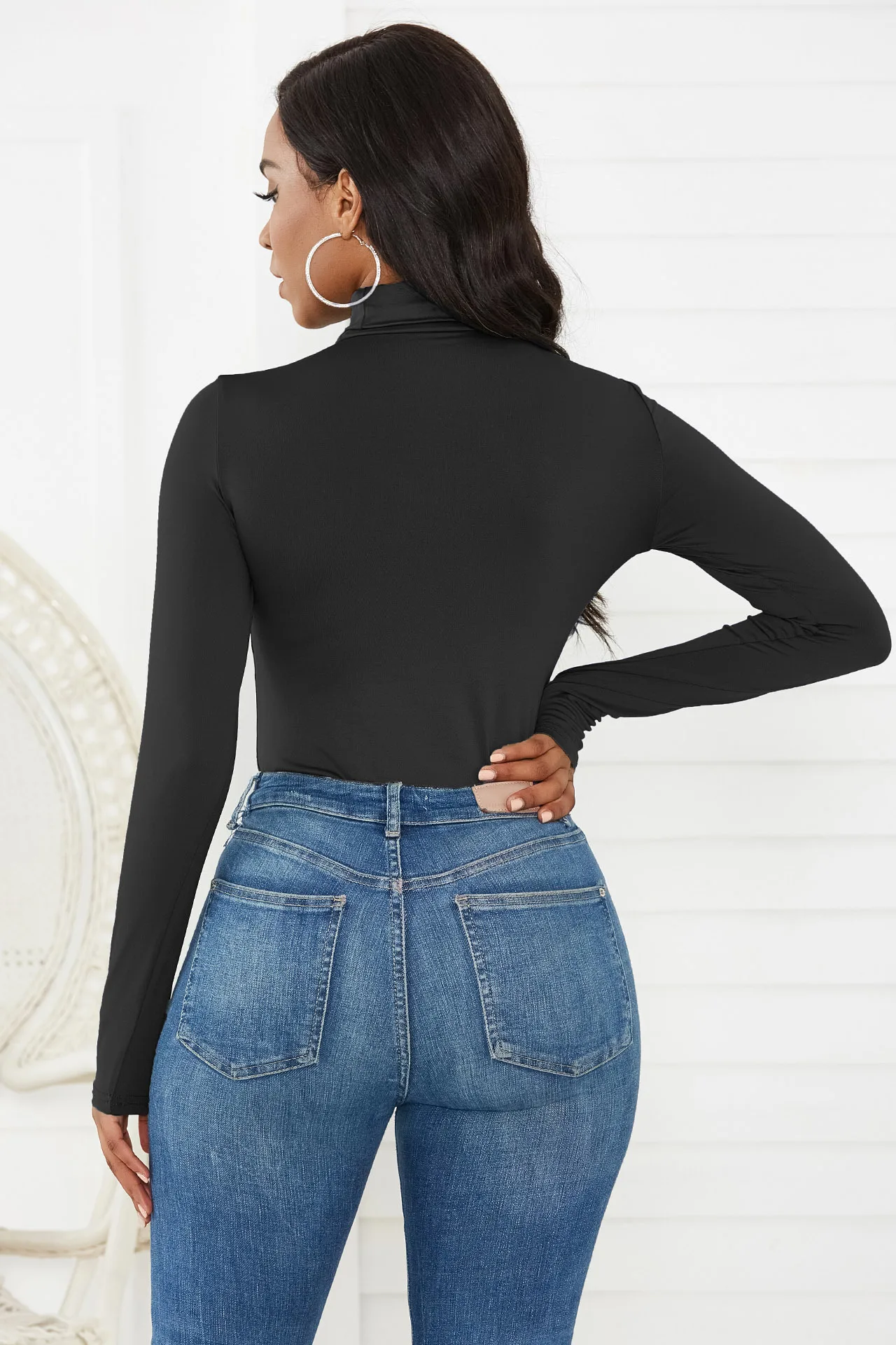 Mhysa Autumn Winter New Fashion Sexy women's sweater Bodysuits Women's Turtleneck Sweater body mujer Skinny jersey mujer