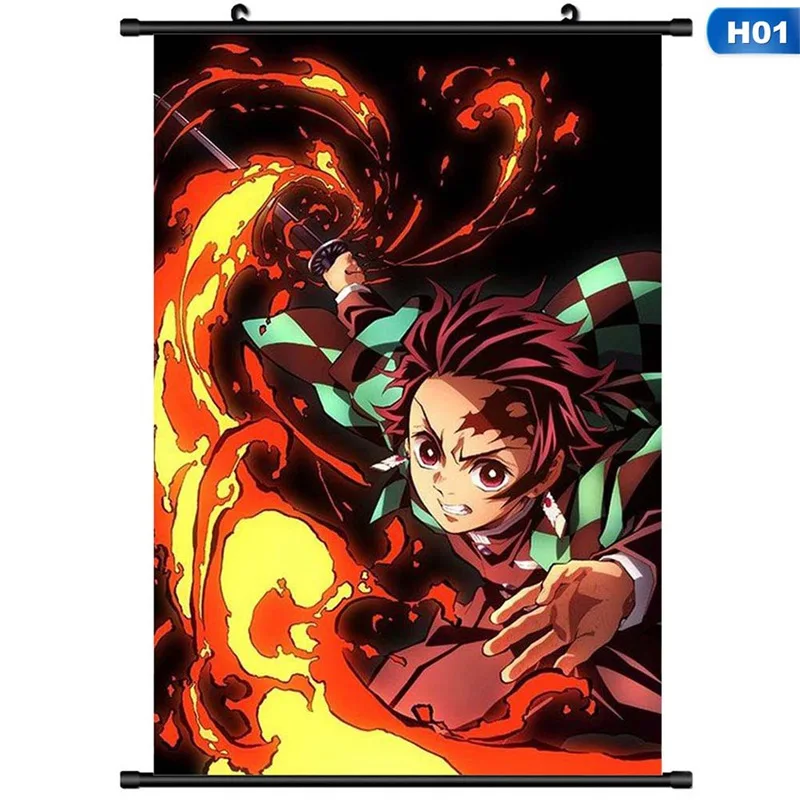 

Janpaness Anime Demon Slayer: Kimetsu No Yaiba Tanjirou Nezuko Anime Manga Wall Poster Scroll 2020