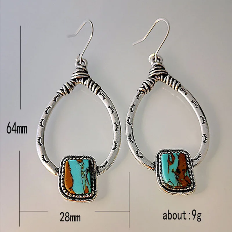 Богемные большие полые металлические серьги крупные ювелирные изделия