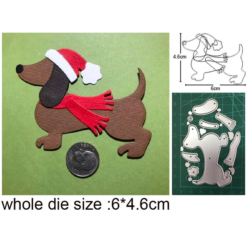 

New metal cutting dies cut die mold Christmas Animals Dog Decoration Scrapbook paper craft knife mould blade punch stencils dies