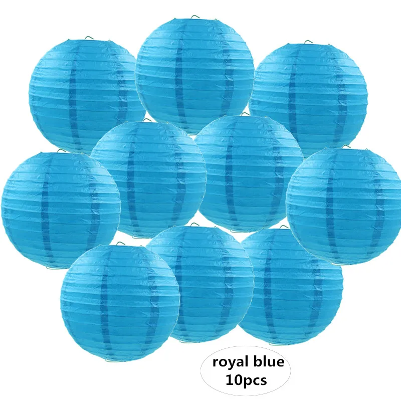 10 шт./лот 12 дюймов королевские синие Китайские бумажные фонарики лампы свадебные