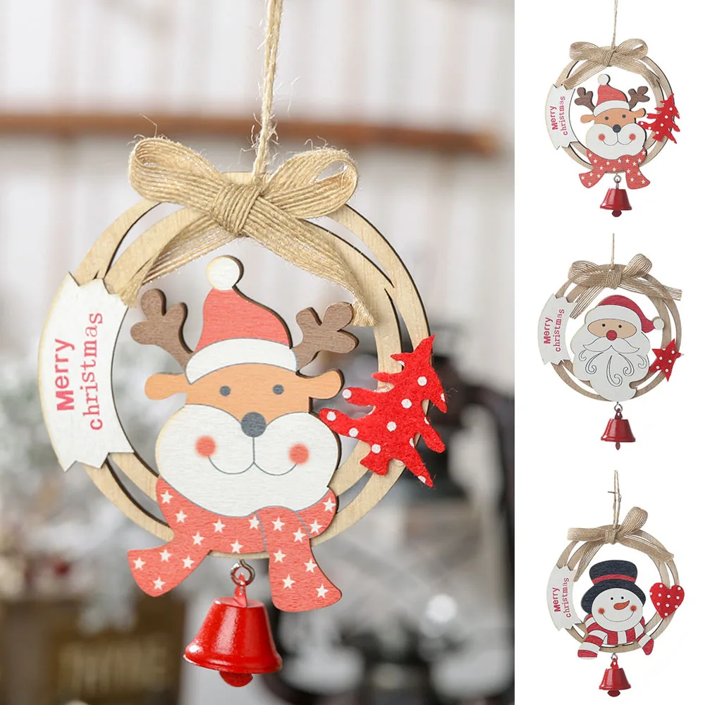 Праздничные рождественские Украшения Дисплей Деревянные Колокольчики дерево