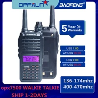 oppxun opx 7500 walkie talkie portable ham radio station walkie talkie uhf remote telex two way car cb radio headset transceiver