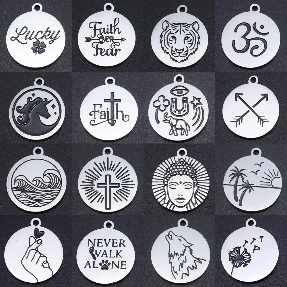 5 шт./лот OM Cross Подвески из нержавеющей стали для самостоятельного изготовления