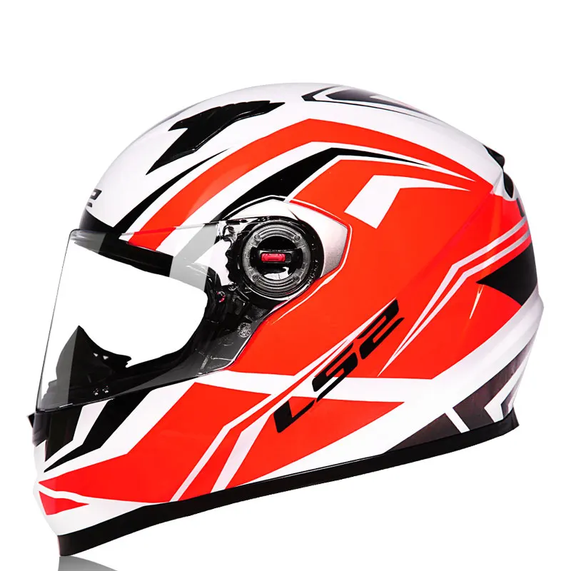 LS2 FF358 анфас бездорожье Мотокросс Мотоцикл мото скутер шлем Casco Capacete ECE - Цвет: Black Red White