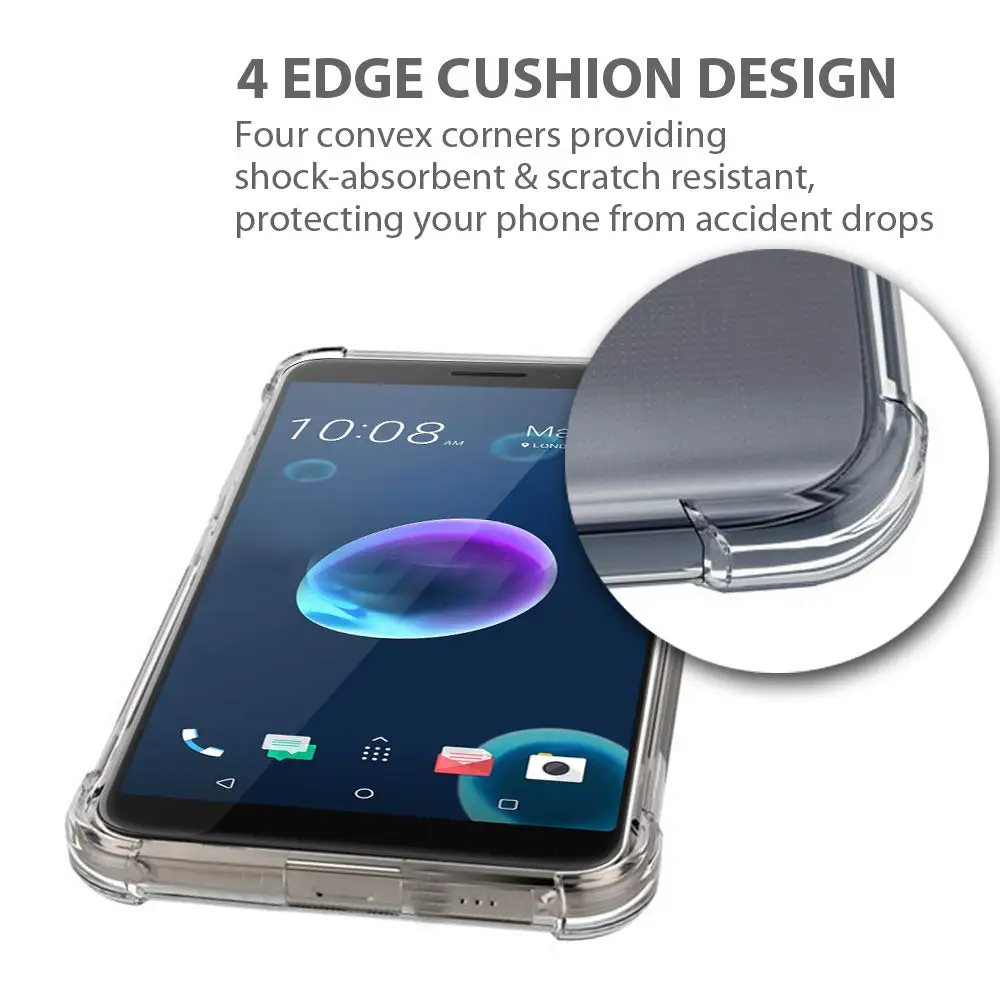 Роскошный супер с предохранительными подушками противоударный прозрачный ТПУ