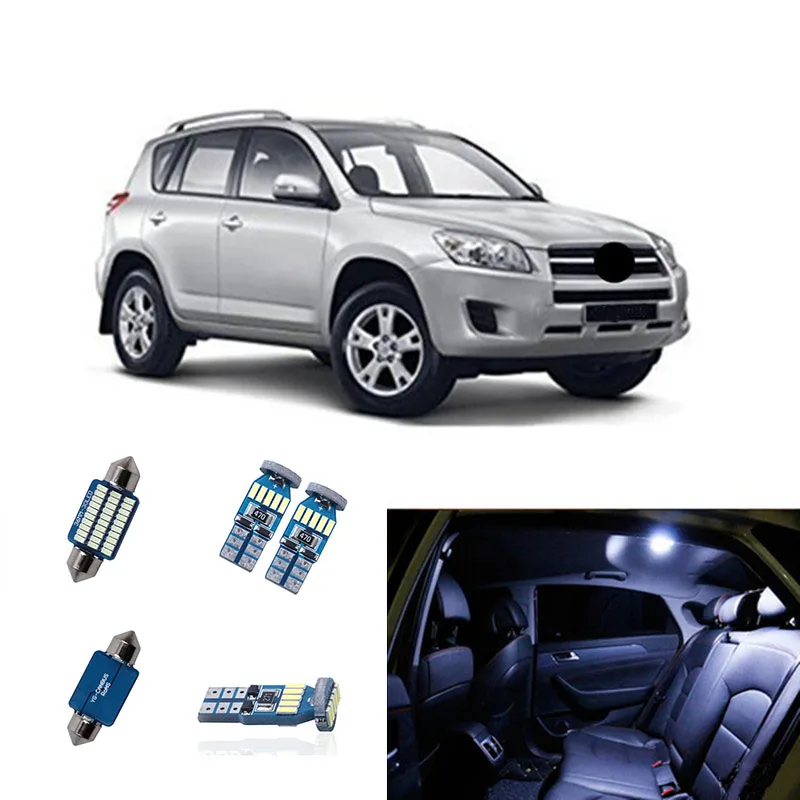 

Комплект автомобильных светодиодных ламп T10 Canbus, 10 шт., для Toyota RAV4, 2006- 2010, 2011, 2012, 12 В