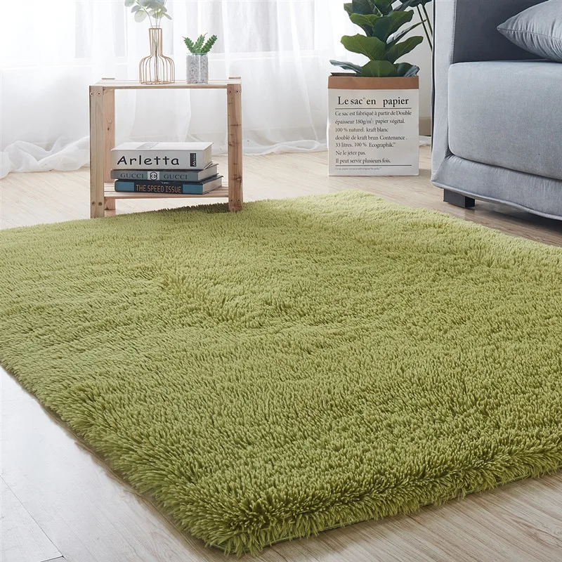 Мягкий Плюшевый коврик для ванной комнаты прикроватный спальни сплошной цвет