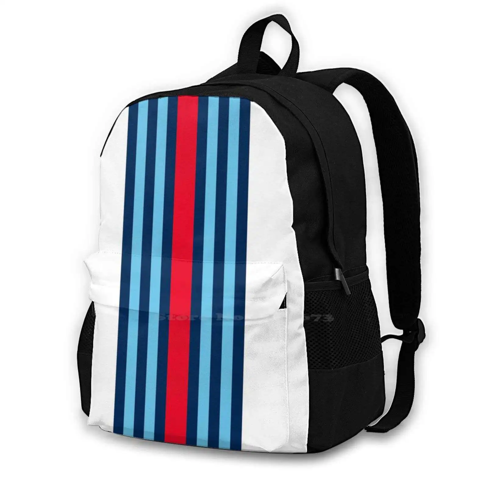 

Single Martini Stripe Backpack For Student School Laptop Travel Bag Martini 1 Williams Ferrari Mclaren Lotus Sauber Manor