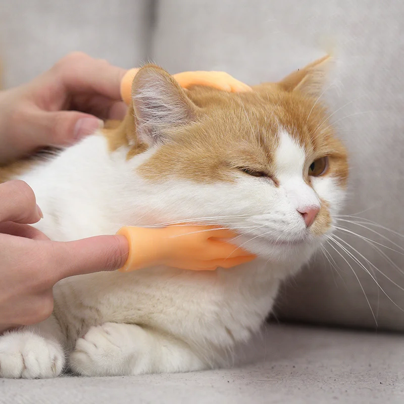 

durable pet comb grooming toothbrush for cats pet glove dog bath dog grooming brush