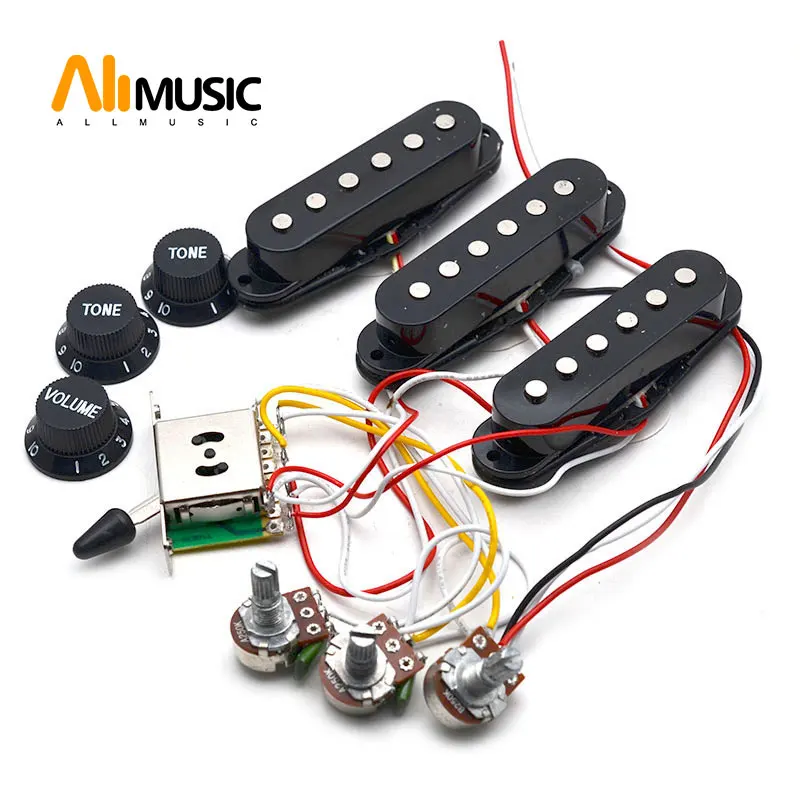 Звукосниматель электрогитары предварительно смонтированный монтажный жгут 5