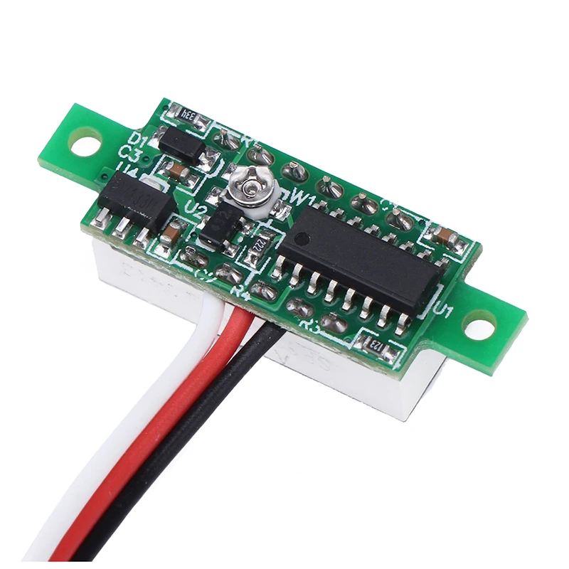 Красный светодиодный дисплей Цифровой вольтметр маленький 0 36 дюйма DC ~ 100 в 12 В