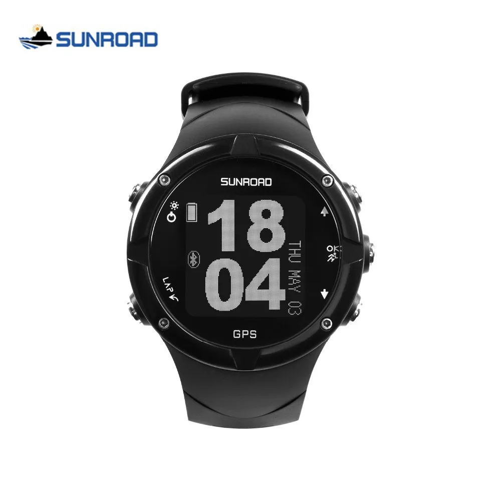 Цифровые GPS часы SUNROAD умные спортивные наручные с Bluetooth пульсометром счетчиком