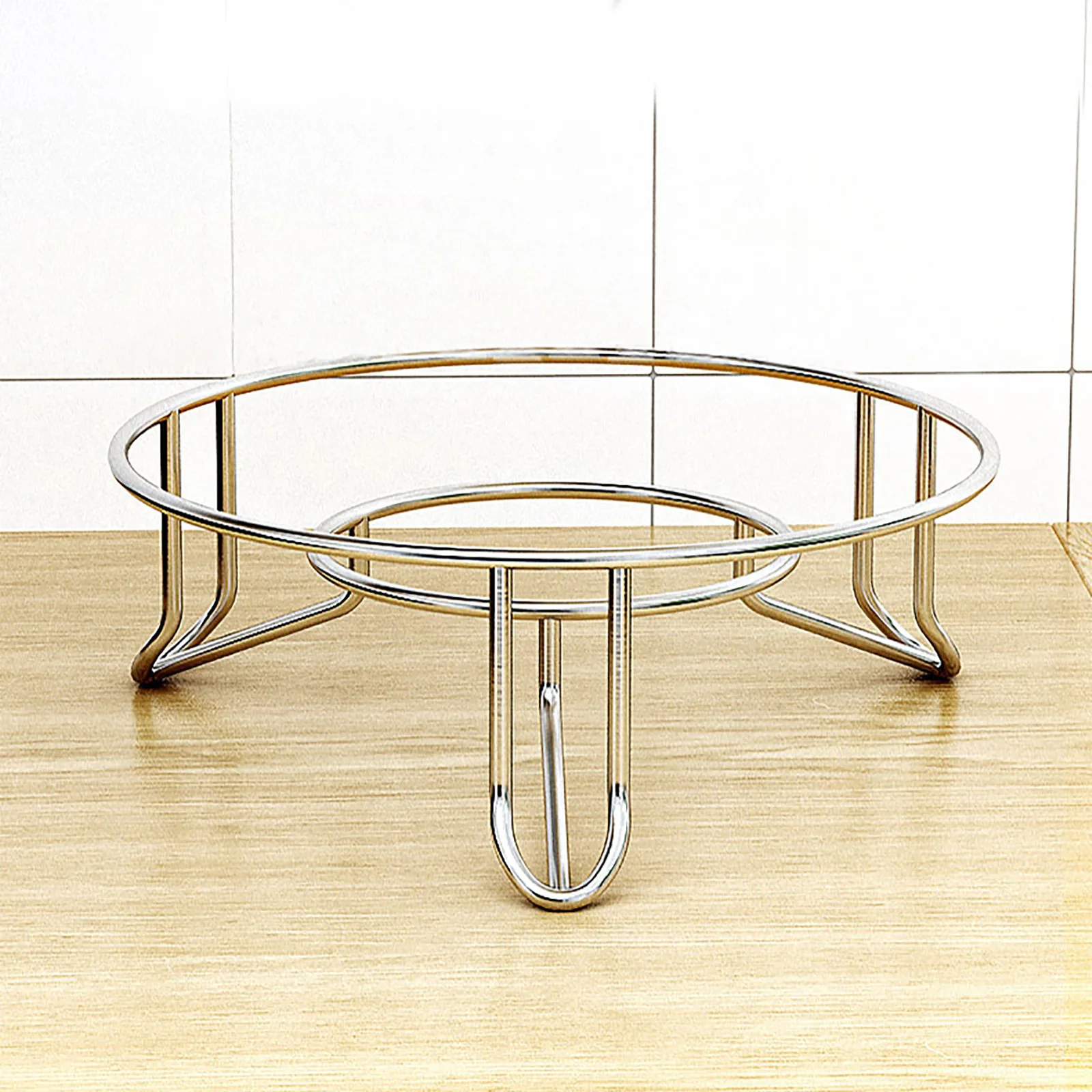 

Pot Rack Stainless Steel Shelf Cooking Racks Large Kitchen Supplies cooking Utensils Holder For Pressure Cookers Round Tripod