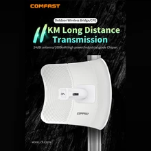 COMFAST CF-E317A 5.8G 10KM 2*24dBi Wireless Bridge Outdoor 300Mbps Router Signal Booster CPE WiFi Repeater Extender Router IP65