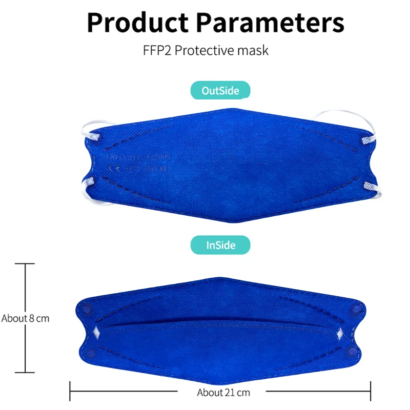 Маска для лица респираторная одобренная fpp2 смешанные цвета | Безопасность и