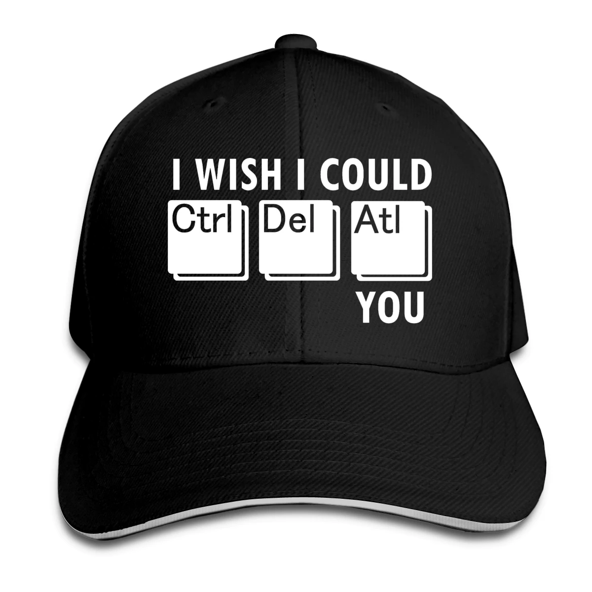 

I Wish I Could Ctrl Atl Del You Hat Baseball Cap for Men Women Fashion Adjustable Sun Hat