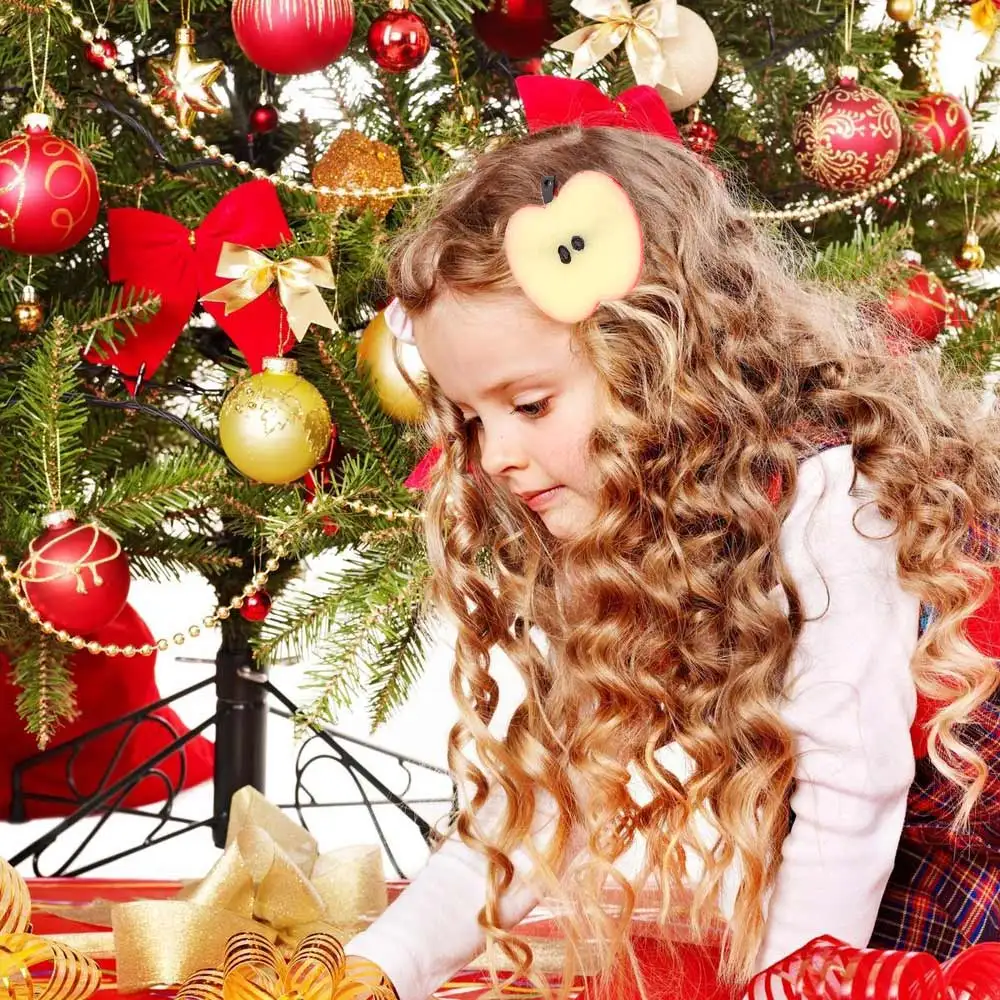 Горячая Новинка 12 шт красивое эластичное кольцо для волос на Рождество