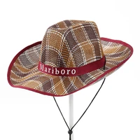 men cowboy hat fashion western big straw hat solid tourist cap outdoor wide brim jazz caps gentleman curling visor sun hats