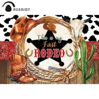 allenjoy my first rodeo birthday backdrop wild west rustic country cowboy boot party decoration banner background photo booth