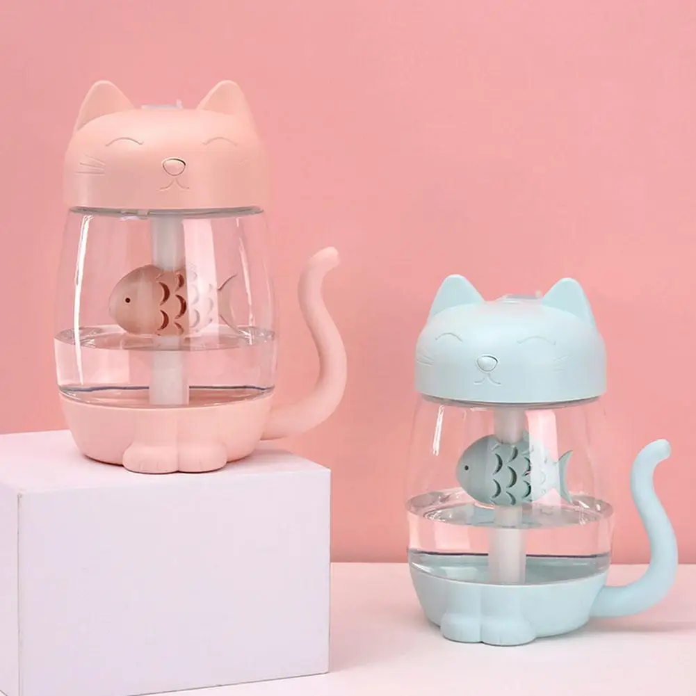 

Air Humidifier LED Light Cartoon Cat Cool Mist USB Humidifier Ultrasonic Ultra-Quiet Humidifier For Kids Infant Nursery