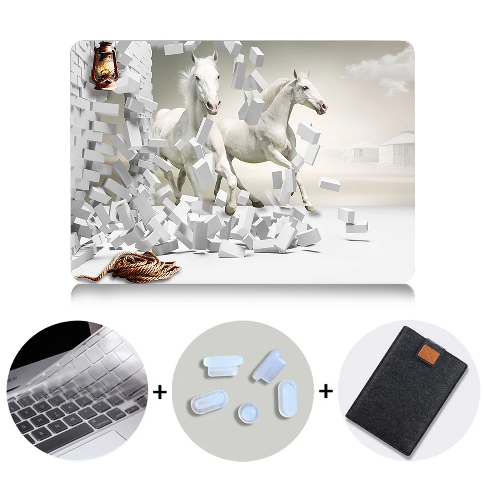 MTT 3D Настенный Чехол для ноутбука Macbook Air 11 13 Pro retina 13 15 с сенсорной панелью для mac book 12 дюймов чехол для ноутбука - Цвет: MB04