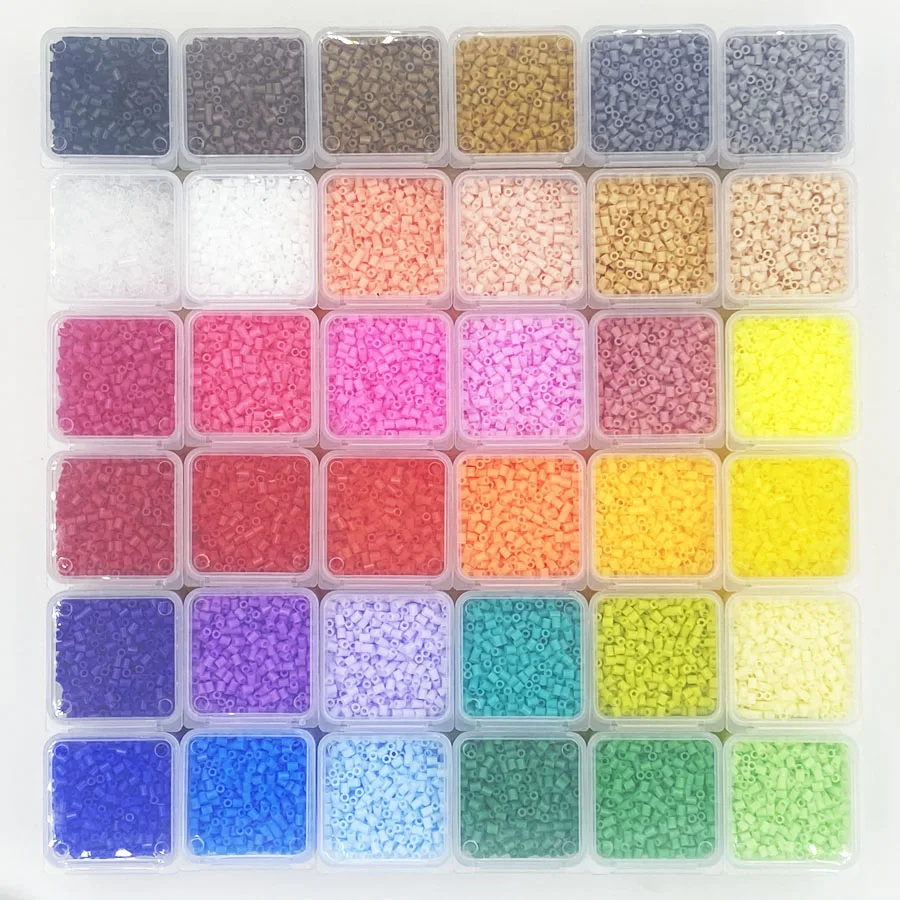 

2.6mm/12/24/36/48 Kinds Colors Box Packing Hama Beads Easy to Store For Kids Perler Iron Beads Fuse Handmade Gift Children Toy