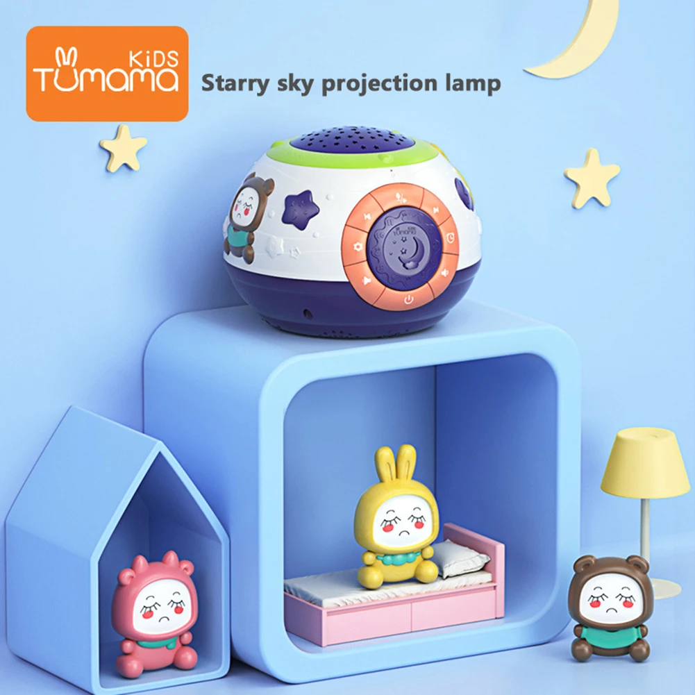 

Portable Baby Soother Lights Stars Recording Sound Talking Music Function Night Lamp 3 Modes Atmosphere Ceiling Decoration Gifts