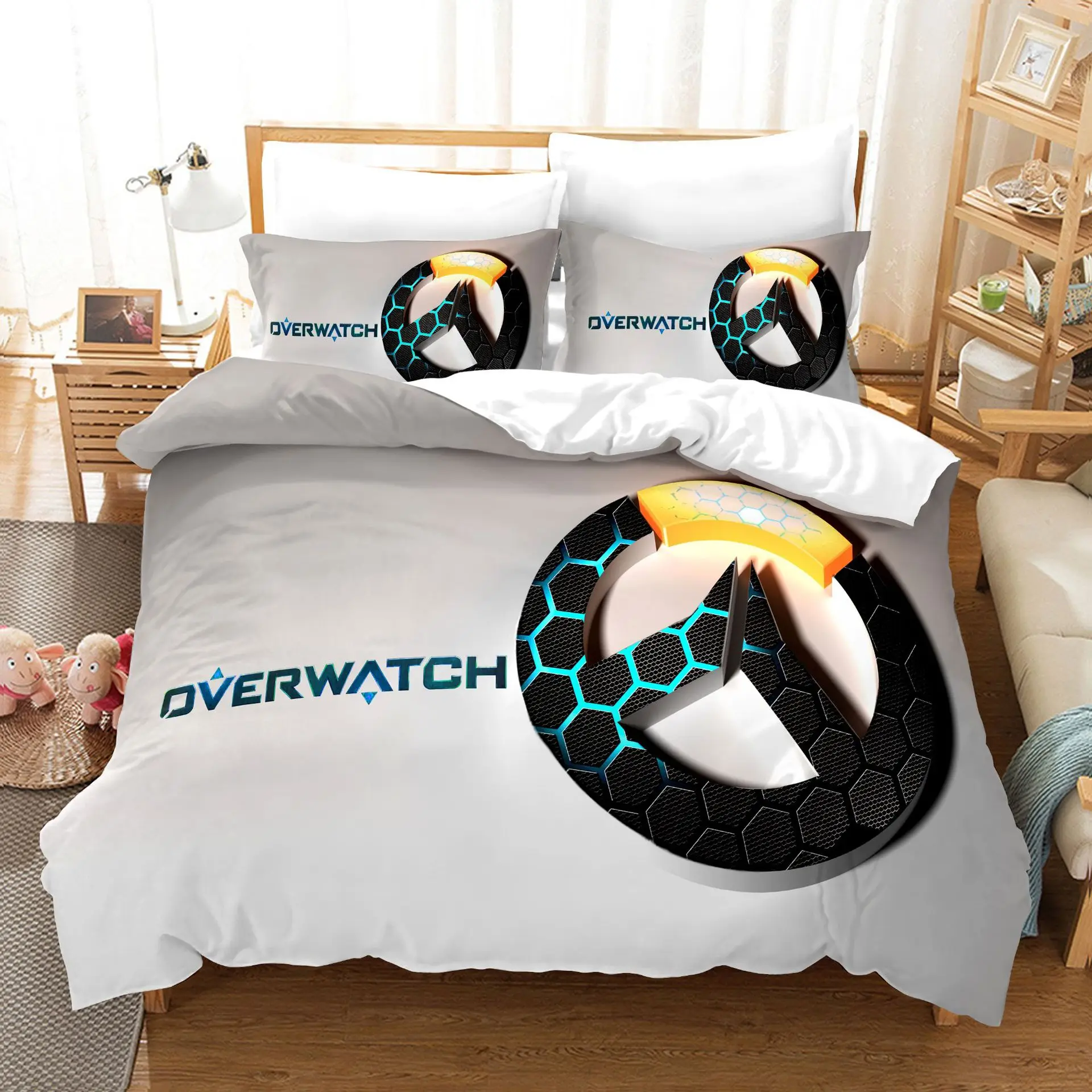 

3D PrintAnimeOverwatchWidowmakerBeddingSetBed coverPillowCase3 P CS Cartoon Anime Character Duvet Cover For Kids Queen