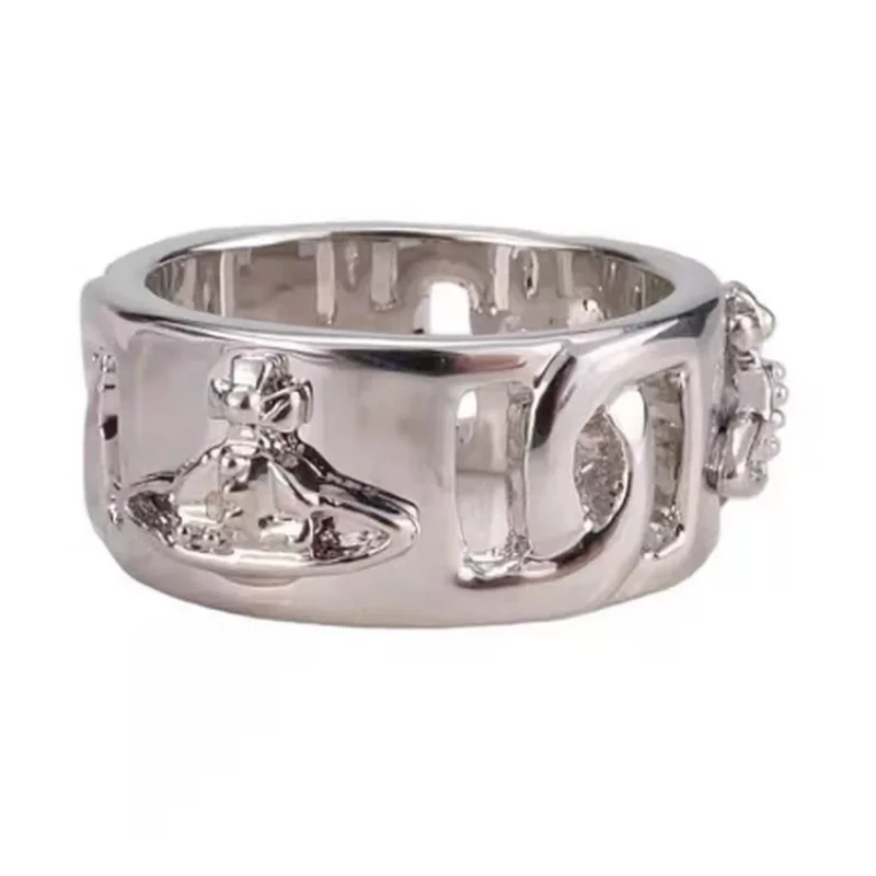 

Three-dimensional Saturn Planet Rings with Crystal Stone Planet Jewelry Hip Hop Universe Themed Saturn Band Saturn Ring