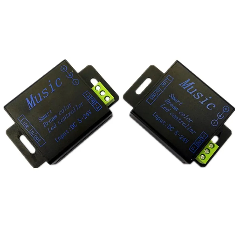 DC5V 24V SPI RGB Smart Music controller dream color to control 250 пикселей для 5050 ws2811 ws2812b Светодиодные