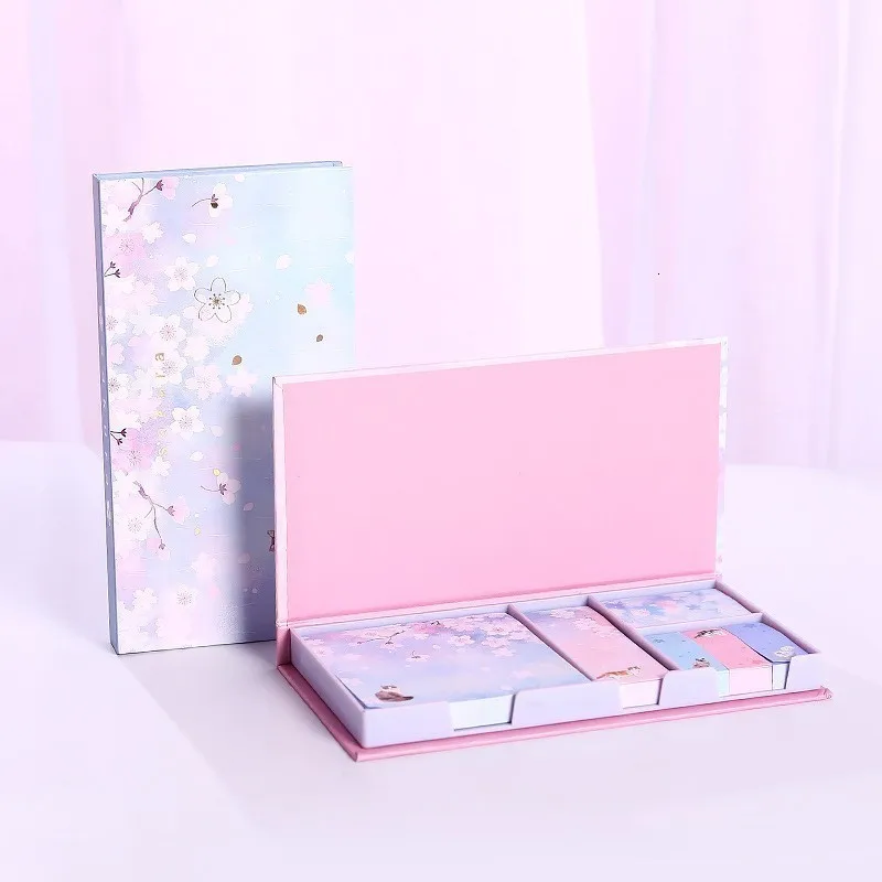 Креативный милый кот Липкие заметки Kawaii мультфильм блокнот набор офисный планировщик для скрапбукинга блокнот школьные канцелярские принадлежности 02122