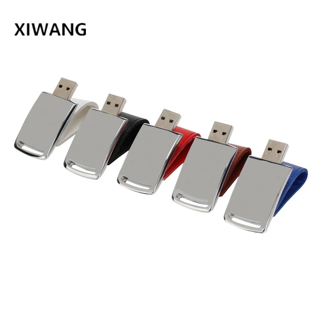 

leather metal key chain usb flash drive 4GB 8GB pen drive 16GB pendrive 32GB 64GB usb 2.0 creative usb memory stick wedding gift