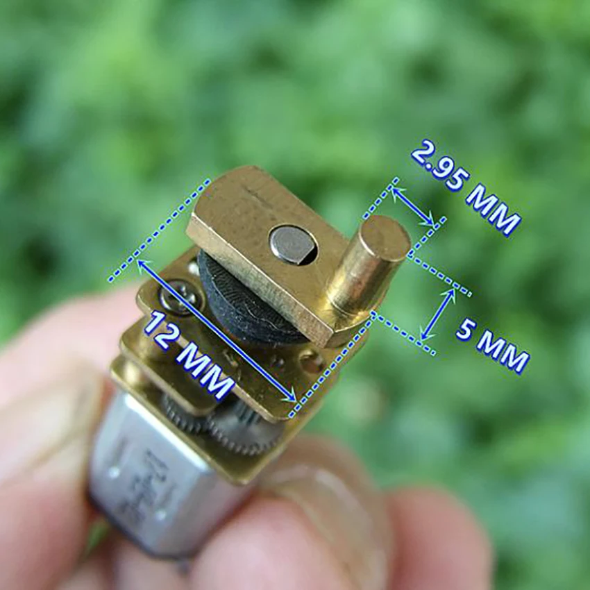 Мощный магнитный редукторный электродвигатель N20 с медным поворотным рычагом