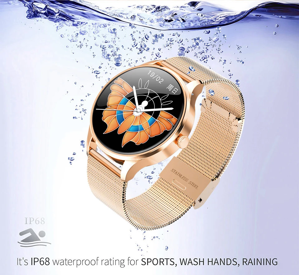 

2021 New IP68 Waterproof Smart Watch Women watch full circle screen Sleep Monitor Fashion Activity tracker Smartwatch For women
