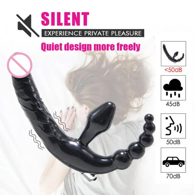 Трехголовый 10-скоростной Вибратор для взрослых интимная игрушка Анальная пробка