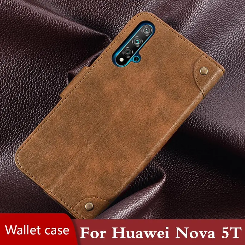 Чехол для телефона huawei nova 5 T задняя Противоударная крышка Магнитный чехол книжка
