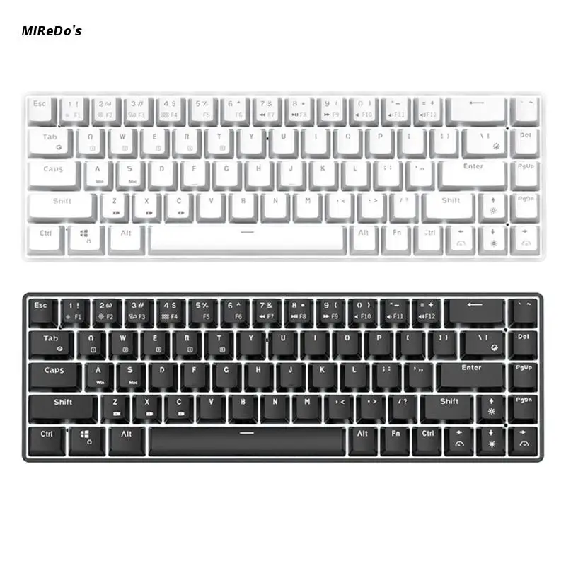 

Беспроводная механическая клавиатура 35EA RK68 (RK855) RGB, 68 клавиш, 60% дюйма, совместимая с Bluetooth, популярная Съемная игровая клавиатура с зеленым п...
